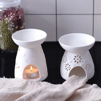 Неглазурованные Ware белый Керамика запах эфирного ароматическая масляная горелка распылитель ароматизатор фарфоровые домашнего свечи масло Ладан горелки