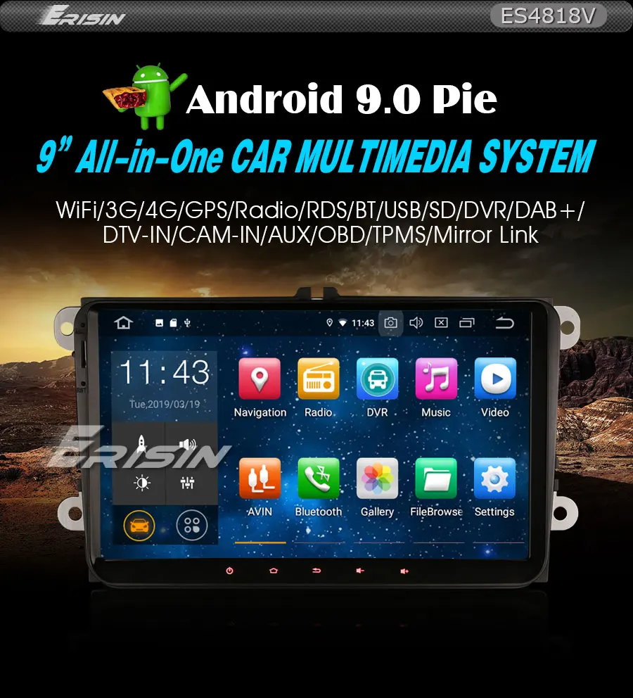 Discount 9" Android 9.0 OS Car Multimedia Navigation GPS Radio for Seat Altea 2004-2015 & Seat Toledo 2004-2015 & Seat Alhambra 2010-2016 1