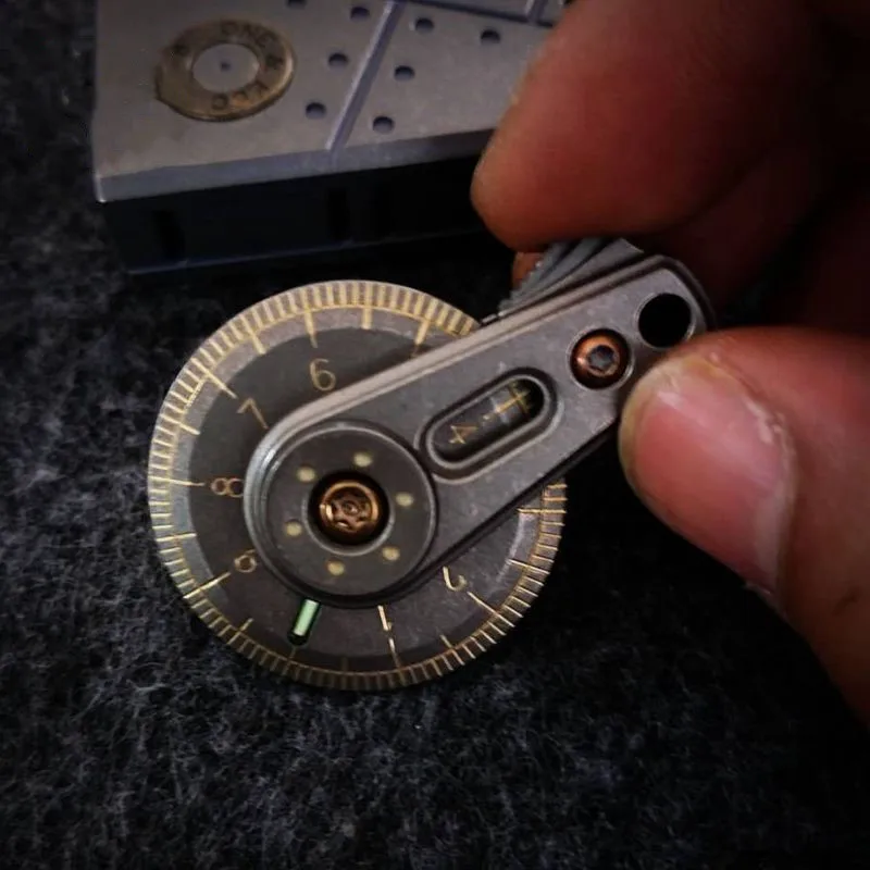 

Roller Titanium Alloy Key Chain Key Chain Round Wheel Range Finder EDC High Precision Measuring Instrument Tape Measure