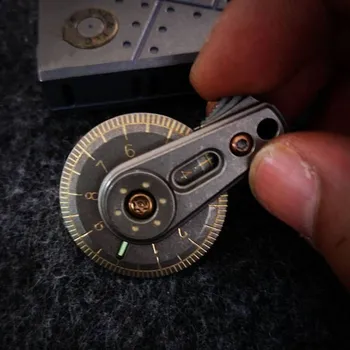 

Roller Titanium Alloy Key Chain Key Chain Round Wheel Range Finder EDC High Precision Measuring Instrument Tape Measure