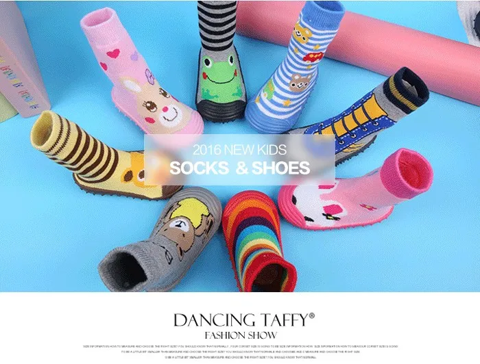 2016 New Home Children Shoes Soft Rubber Warn Socks Cartoon Cotton Boys Shoes Autumn Winter Anti-slippery Slippers Kids 483 (1)