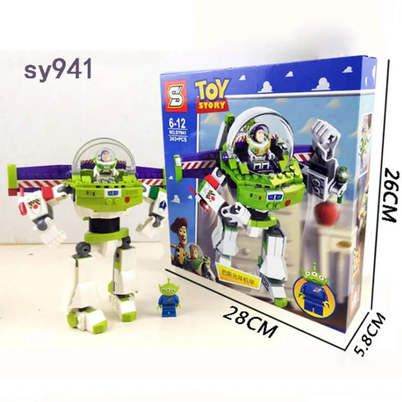 

Movies Buzz Lightyear Space Robot Model Building Block Bricks Toys Gift 243Pcs Compatible With Legoings Toys Story SY941