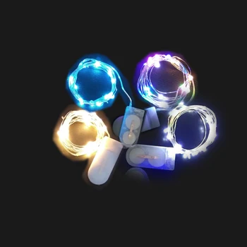 

2m 20Leds Button Battery Led String Light Holiday Light For Wedding Copper Wire Christmas Festival Party decoration