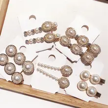 1 шт. корейские модные имитирующие шпильки с жемчугом аксессуары для волос стразы женские заколки для волос для девочек Прямая поставка