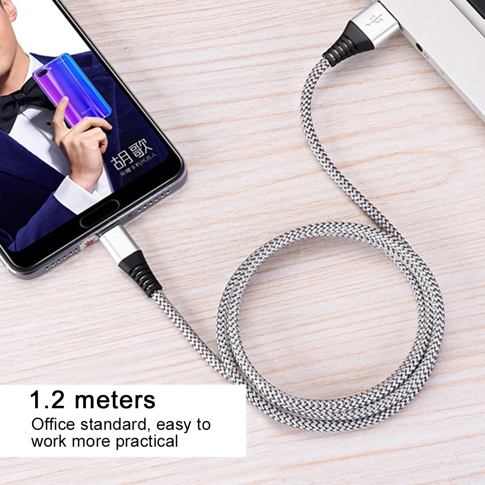 Mayround мощный Плетеный светодиодный светильник USB C type C кабель для быстрой зарядки и передачи данных для samsung Galaxy S9 Plus S8+ для huawei