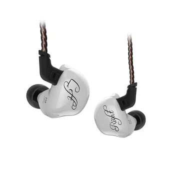 

KZ ZSR Six Drivers Armature And Dynamic Hybrid Headset HIFI Bass Noise Cancelling Earbuds In Ear Earphones White Red