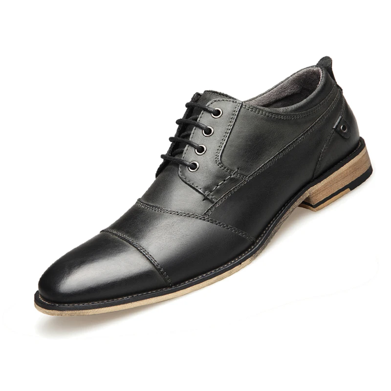 2020, zapatos de cuero de vaca para hombres, suela de goma + tacón de  madera, zapatos de vestir de marca de cuero, zapatos de estilo europeo para  hombre, zapatos de cuero genuino|Zapatos