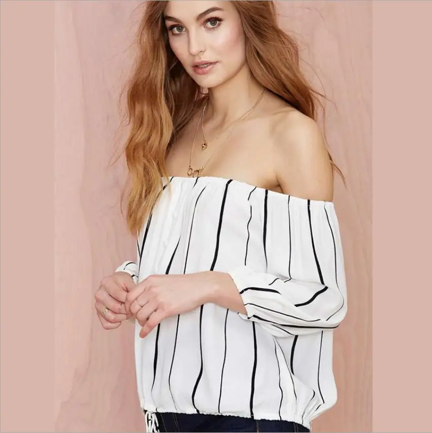 off shoulder full sleeve top
