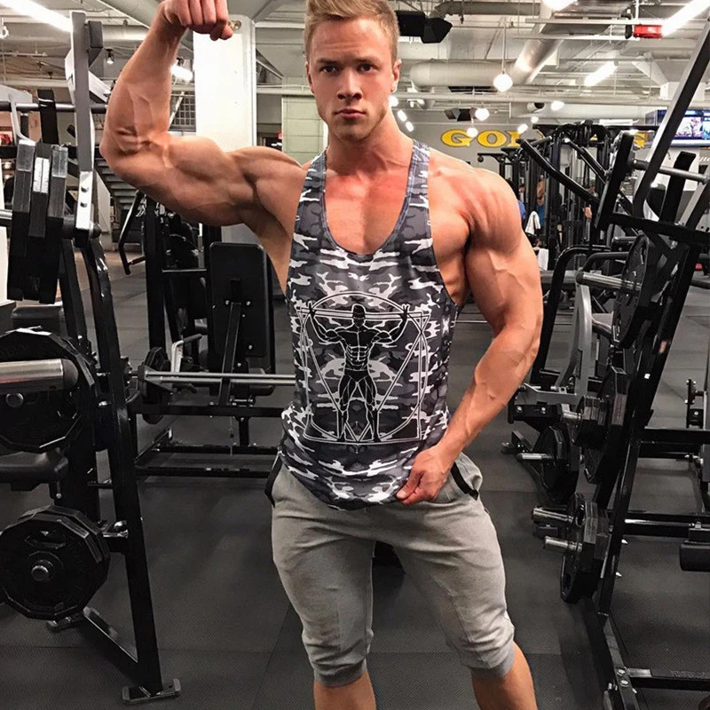 camouflage gym tank top men vest-5
