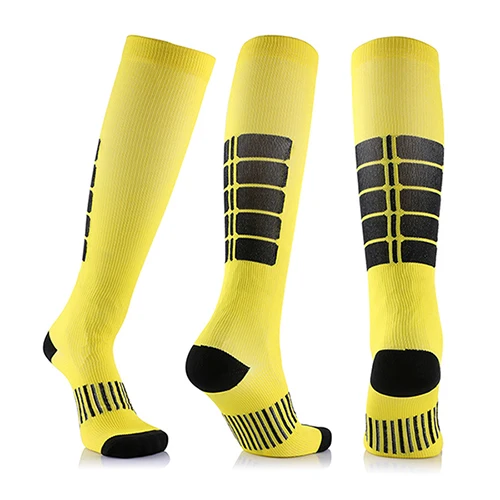 Fancyteck 3 пары Компрессионные носки унисекс с защитой от усталости медицинский препарат против варикозного расшрения вен боли в ногах гольфы - Цвет: 3 pairs(yellow)