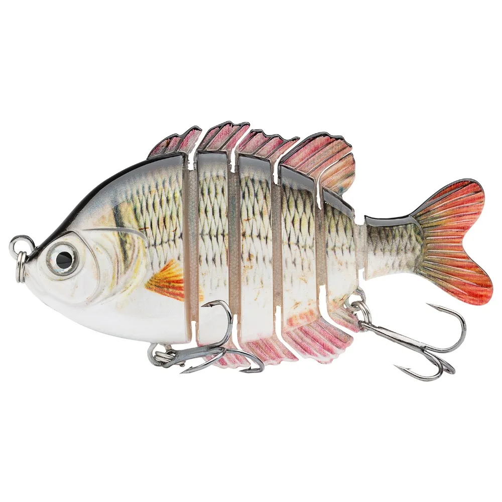 Липтический Пловцы мульти соединенный Panfish Bluegill плавающие приманки с твердой верхней частью бас Рыбалка воблер 24 г/8,8 см, 4 цвета