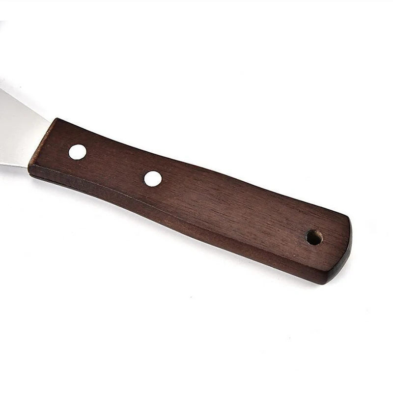 4 ''6'' 8 ''10'' из нержавеющей стали с деревянной ручкой прямой изогнутый нож для торта лопатки для выпечки Кондитерские инструменты кухонные гаджеты