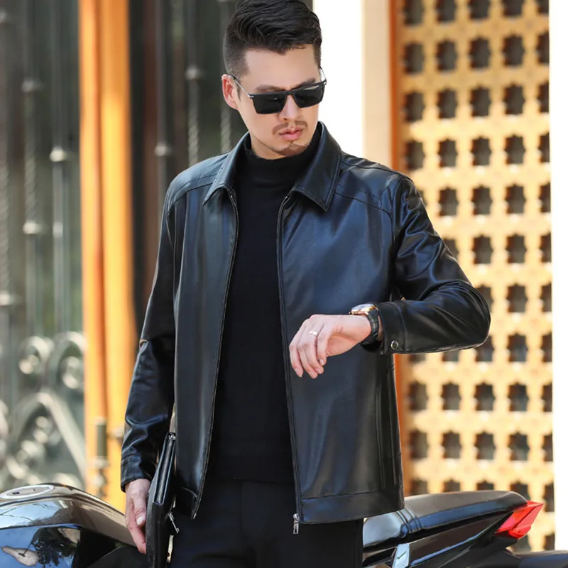 Veste Black 2018 Casual Mouton Thickening Chaud No599 Mâle black De Lâche Cuir Automne Survêtement Épais Velours Hiver Peau Mens Plus brown Nouveau brown Thickening En Hommes Manteaux x718w1E