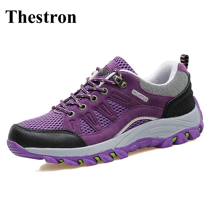 

Women Hiking Shoes 2016 Purple/Red Women Shoes Trekking Non-Slip Outdoor Shoes Woman Spring/Autumn Hill Walking Sneakers
