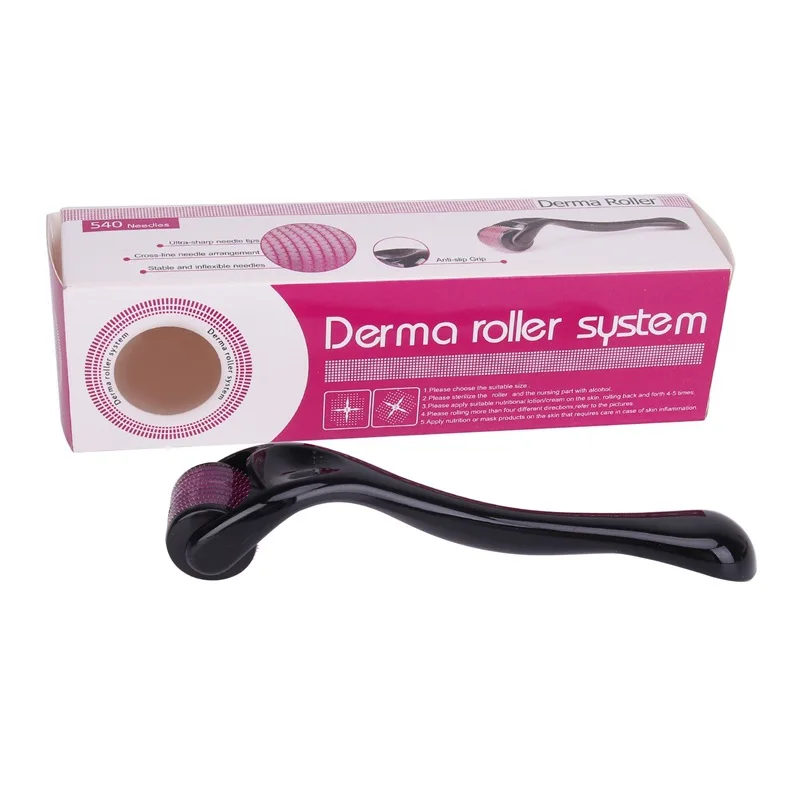 DRS 540 Дерма ролик микро титановые иглы микроиглы мезороллер Dr ручка машина для ухода за кожей и тела - Цвет: 0.3mm-black