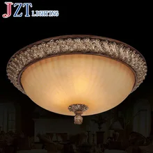 American Country Classic Ceiling Lamp E27 3 40W Circular Resin Glass Lighting Dia42 H25cm Weight 6kg