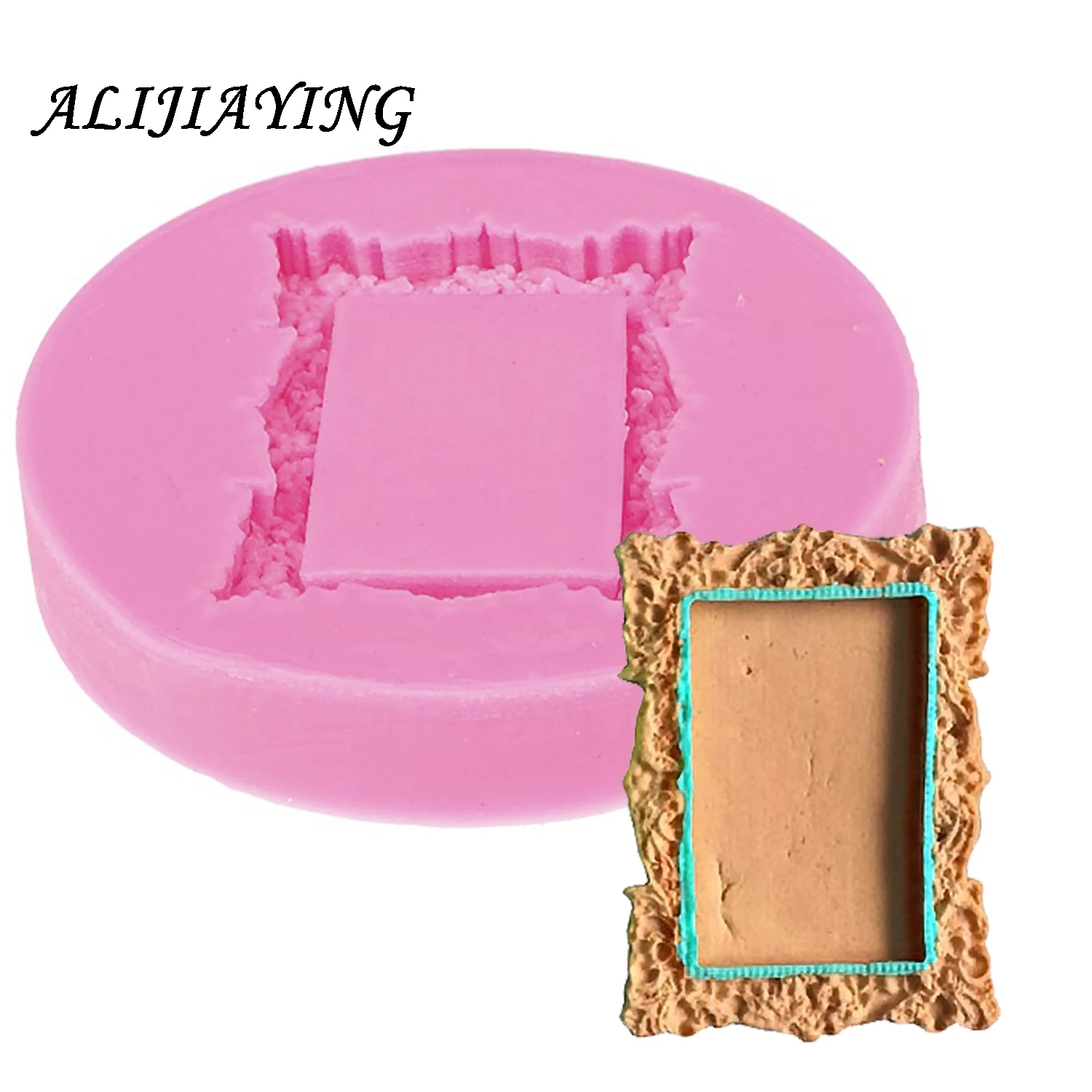 

1Pcs Retro Fashion Frame shape for Cake decorating tools Chocolate Mold for the Kitchen Baking DIY fondant silicone mold D0481