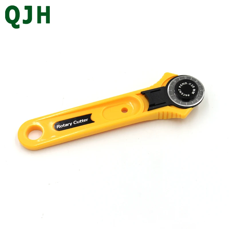 28 мм глубокий желтый вращающийся нож ручной швейный инструмент роликовый резак QJH швейная ткань резка ремесло DIY швейный инструмент