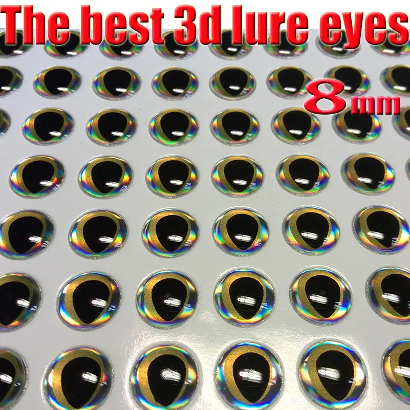 2019new fishing 3d lure eyes processo di caduta perfetto buoni occhi di pesce dimensioni: 4mm-8mm quntily:300 pz/lotto