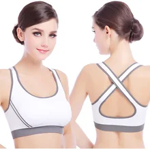 Спортивные майки Gym Йога Фитнес жилет бег Беспроводной профессиональные спортивные Бег быстросохнущая Нижнее Бельё для девочек Мягкий Бюстгальтер Push Up Для женщин