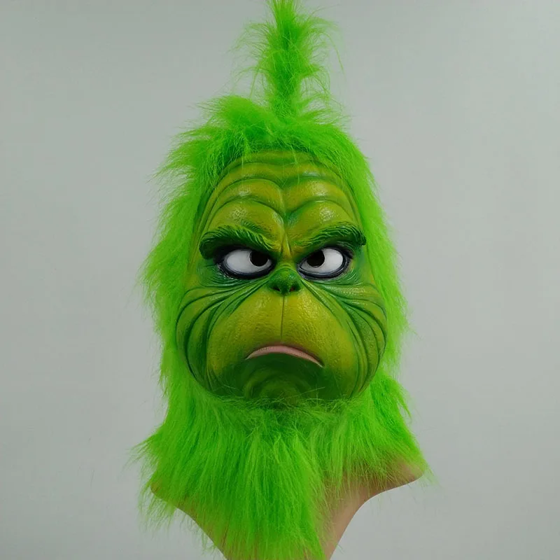 

The Cosplay Christmas Geek Mask Latex with Hair Event Prop Party Masks Ball Event Costume Helmet Props XMAS Decorations