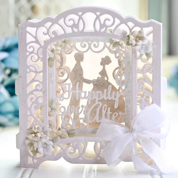 

3D Greeting Card Frame Door Stencil Metal Cutting Dies Stencil for DIY Scrapbooking Album Embossing Paper Cards