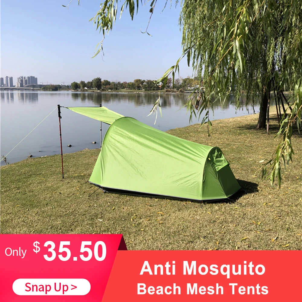 

Outdoor Ultralight Summer Anti Mosquito Tent Insect Repellent Net Tent Camping Bivy Tent Hiking Climbing Cabana Beach Mesh Tents
