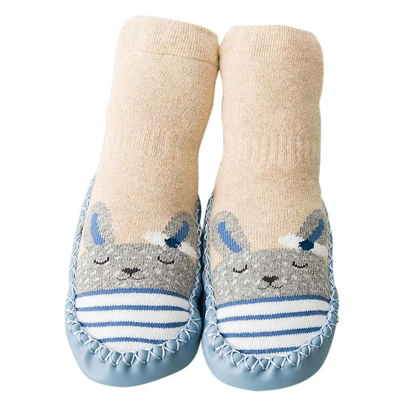 Малыш носки-тапочки детские носки для мальчиков и девочек мягкая подошва Нескользящая новорожденного Обувь Носки для девочек с резиновой подошвой - Цвет: L