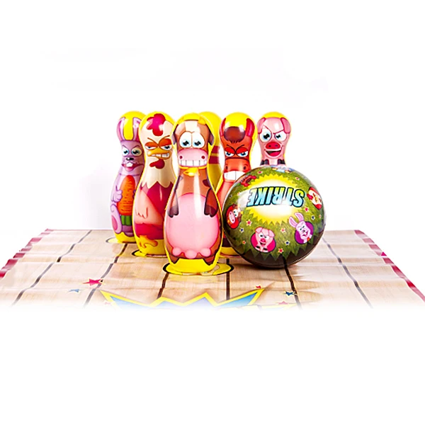 Fantastique Ferme Quilles Jeu Cartoon Animaux En Plastique Colore Bowling Jouets Set Interieur Pour Enfants Bebe Aliexpress