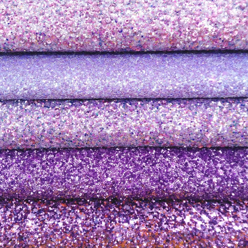 

1PCS A4 SIZE 21X29cm Alisa Glitter Vinyl For Bows,PURPLE CHUNKY GLITTER Leather Fabric for Bow DIY J75