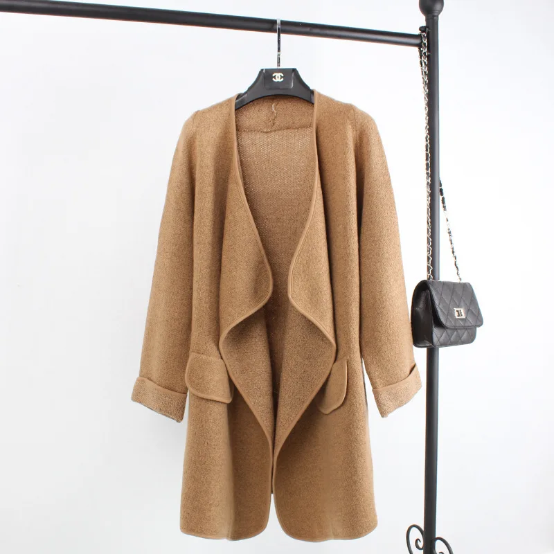New Autumn Top Grade Open Stitch Long Cotton Wool Women Cardigan Fashion Casual Plus Size Woman Sweater Knitted Trench Coats New Autumn Top Grade Open Stitch Long Cotton Wool Women Cardigan Fashion Casual Plus Size Woman Sweater Knitted Trench Coats