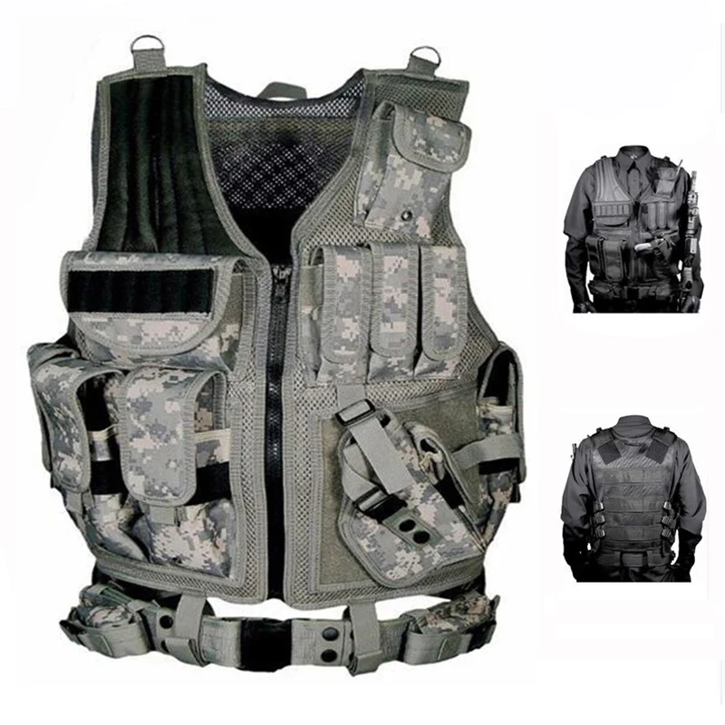 

Military Equipment Tactical Vest, Police Training, Combat Body Armor, Army Paintball, Hunting, Airsoft, Molle Protective Vests