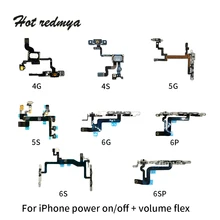 Volume Button Flex Cable power on off volume control button For iPhone 4 4G 4S 5 5G 5S 6 6G 6 Plus 6S 6S Plus Replacement Parts