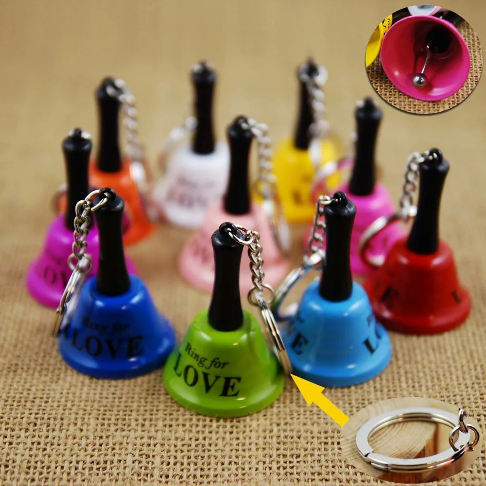Creative Bell Keychain Cute RING FOR LOVE Fashion Lady Bag Pendant Key