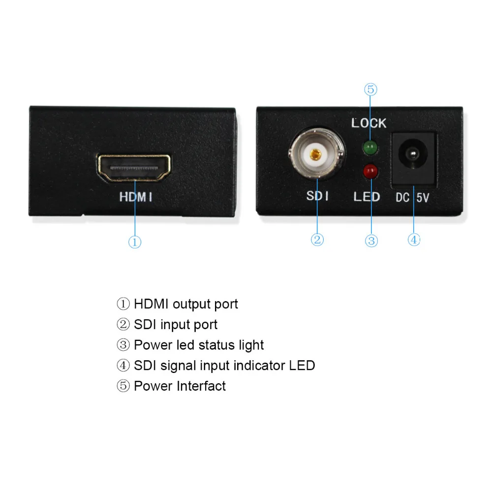 Wiistar Mini HD 3G SDI в HDMI конвертер адаптер 1080P Поддержка SDI/3G сигналы SDI2HDMI с адаптером