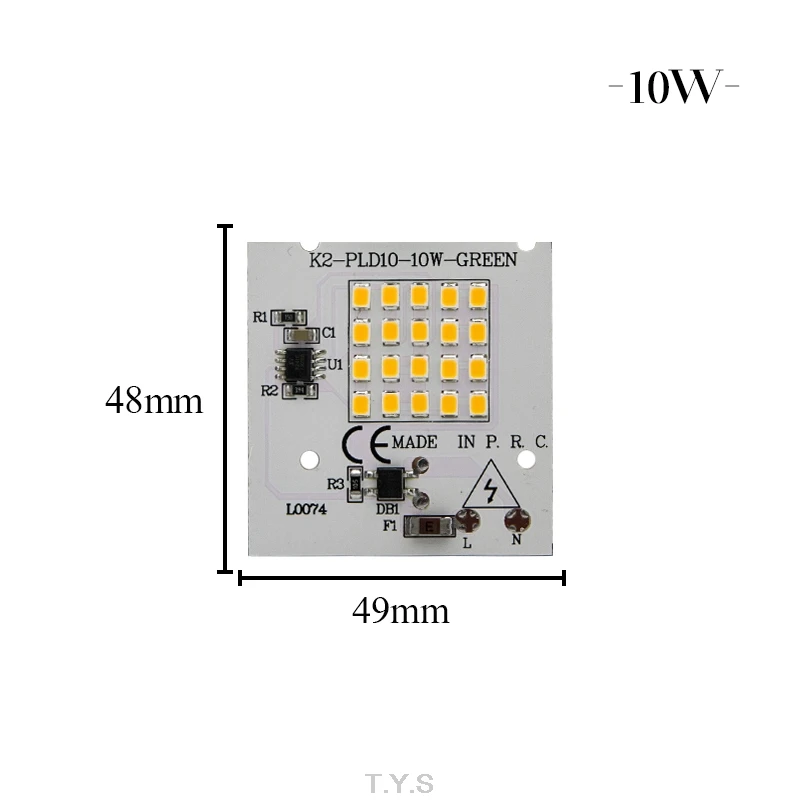 Высокомощный умный Ic светодиодный чип AC 220 240 В Smd2835 бисер 10 Вт 20 30 50 100 светодиод