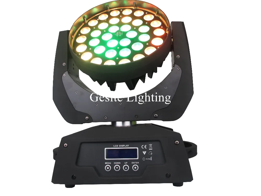 Pro Stage Light 36x10W RGBW LED Moving Head Zoom Wash Light 4in1 Quad Color LED Stage Lighting DJ Light