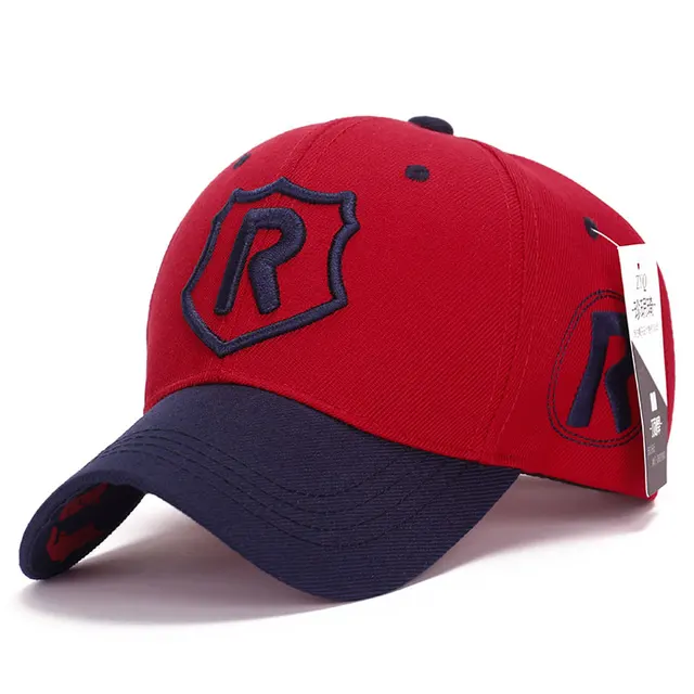 CLIMATE Men Baseball Caps Hat Men Contrast Color 3D R Logo Cap R Letter Running Hat Men Women