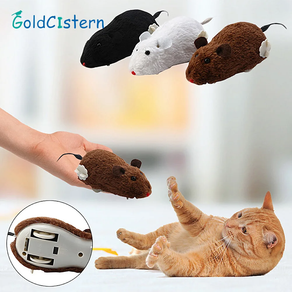 Cat Teaser Cat Toys Simulation Plush Mouse Spring Twist Rat Mouse Mice