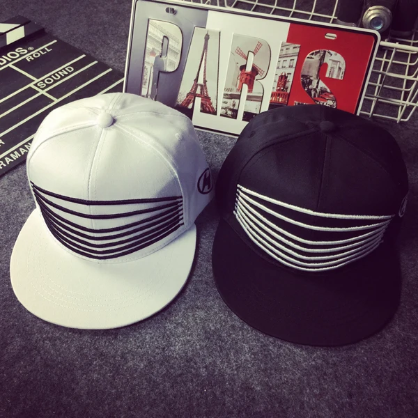 2016 Hombres de Las Mujeres De Moda Casual Máscara Cappelli Styiped Bordado Sombreros Del Snapback Hueso Hip Hop Gorras de Béisbol Gorra De Beisbol Hombre