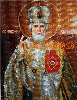 

NEW 30*40CM DIY 5D Diamond Embroidery Religion Icons Crystal Round beads Diamond Painting Gift Religious Portrait Cross Stitch