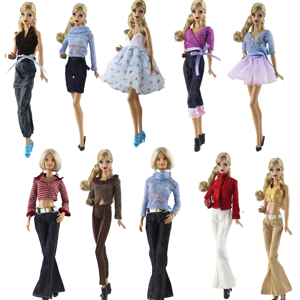 NK 2019 robe de poupée belle jupe à la main vêtements de fête robe de mode pour Barbie poupée accessoires enfant jouets filles cadeau JJ