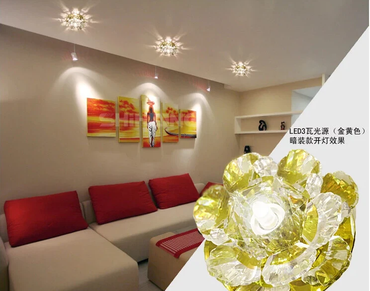 Plafoniere A Led Per Soggiorno : Colorpai 3 w moderne plafoniere a led per soggiorno di cristallo