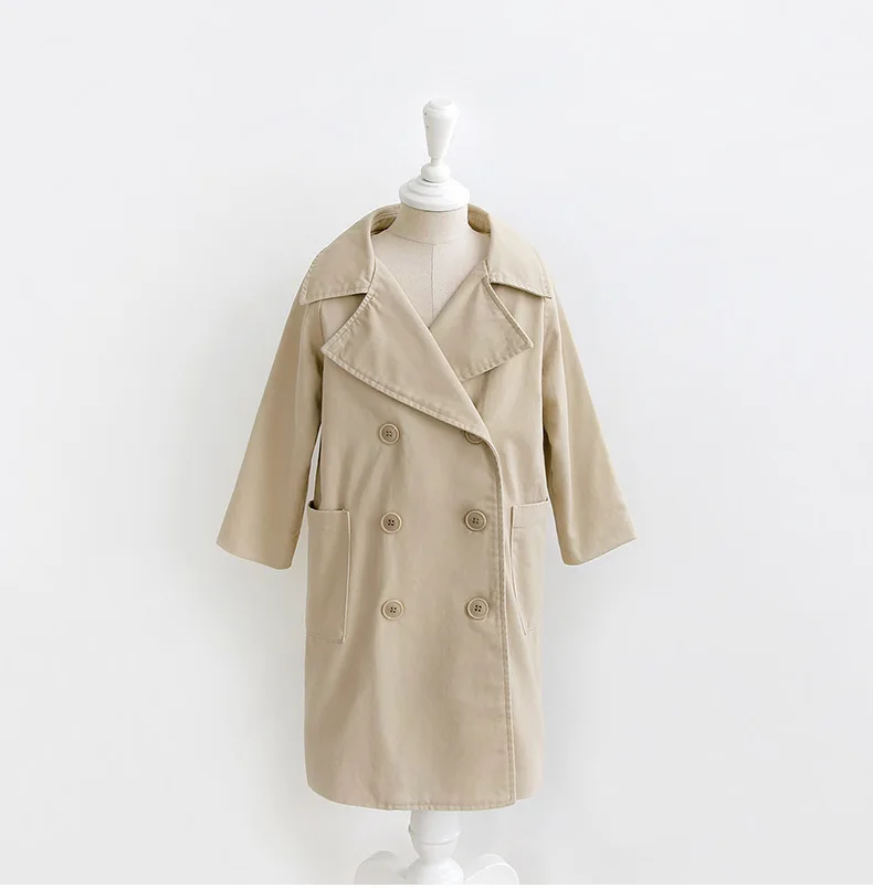 little teenage girls solid jackets children long trend coats kids outwears tops 2018 autumn kids cotton coat for girls clothing (4)