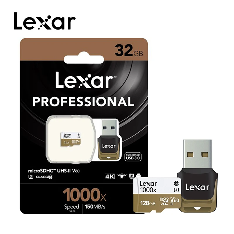 Lexar 128 GB Популярные micro sd 1000x высокая скорость карты памяти 16 ГБ 32 ГБ, 64 ГБ tarjeta micro sd моды картао де memoria