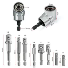 8 шт. адаптер с шестигранным хвостовиком для сверл, набор стержней 1/" 3/8" 1/"+ 1 шт. 1/4" прямоугольный адаптер для сверла