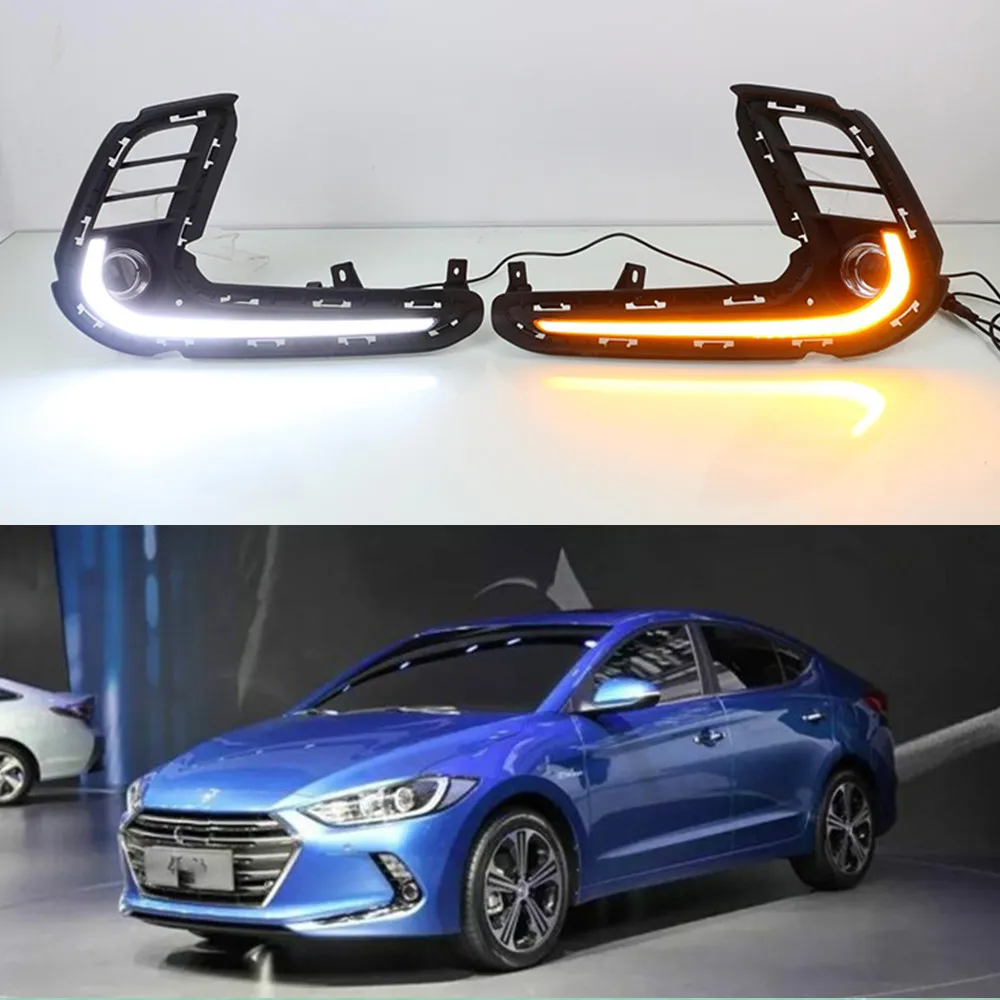 CSGJMY 1 комплект 12 В ABS дневные ходовые огни Дневные s DRL для Hyundai Elantra 2016 2017 2018 | Фара для авто в сборе -32908904056