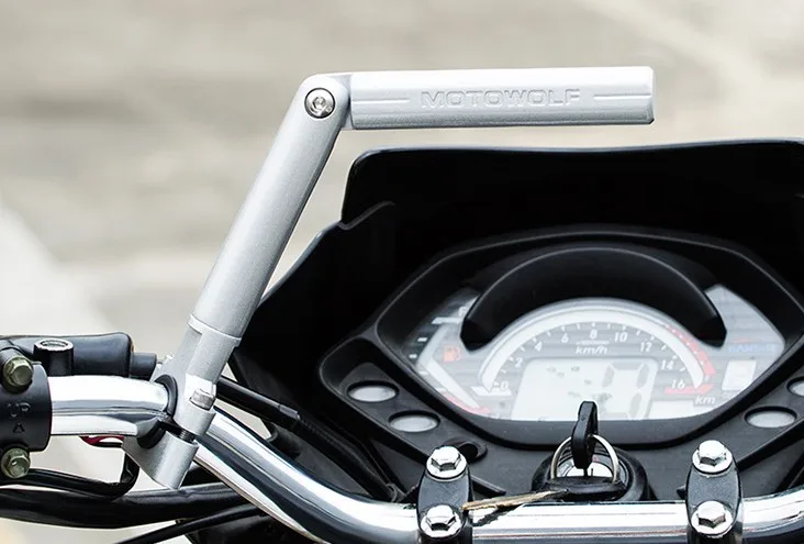 

MOTOWOLF Universal Modified Multifunction Phone/GPS/Spotlight/Headlight Mounting Bracket Holder for Motorcycle/Scooter/Sportbike