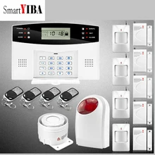 SmartYIBA Spanish Russian Italian French Voice Prompt Wireless GSM Home Security System Wireless Siren Burglar Alarms For Home