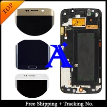Free Shipping + Tracking No. 100% test Original For Samsung Galaxy S6 Edge G925F LCD Digitizer Assembly Frame – Blue/White/Gold